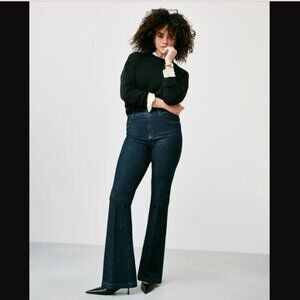 SPANX shape™ Original EveryWear Flare Jeans Black Raw Indigio L Petite